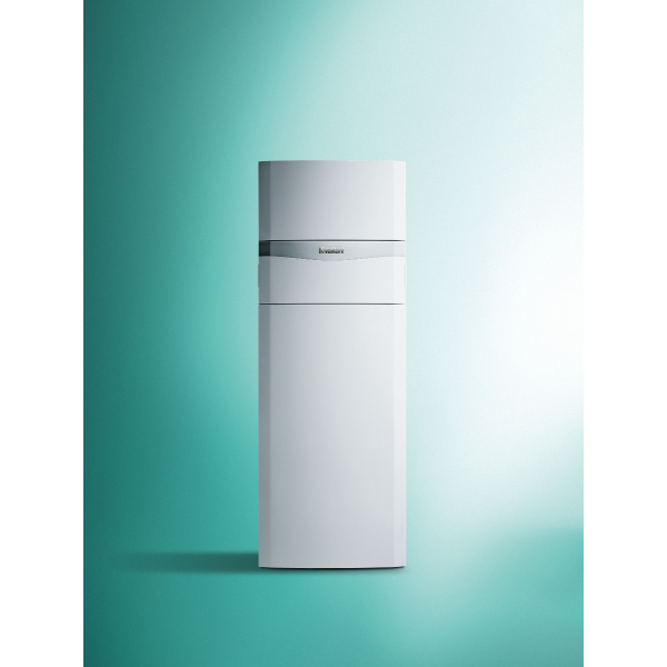 Centrala termica pe gaz in condensare, Vaillant ecoCOMPACT VSC 306/4-5, de sol, cu boiler 150 L, afisaj digital, IPX4D, protectie inghet + kit evacuare