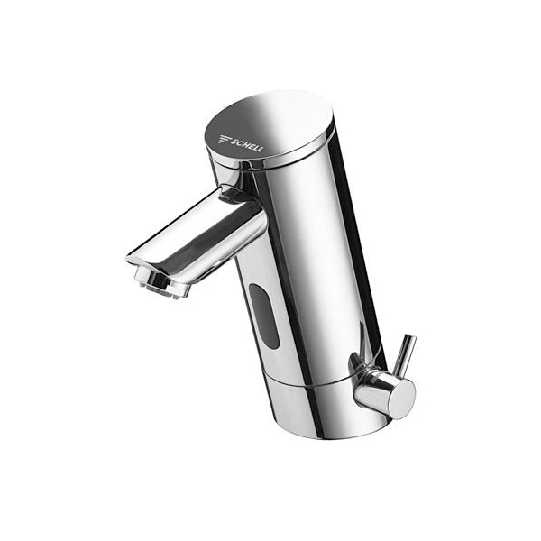 Baterie baie pentru lavoar, cu senzor, Schell Puris E 9V 012260699, montaj stativ, electronica, finisaj cromat