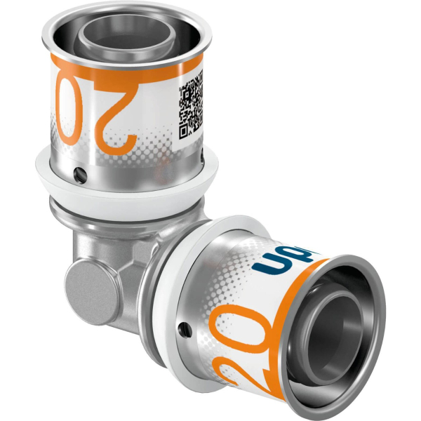 Cot presare dublu S - Press Uponor, alama, D 20 x 2,25 mm
