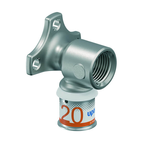 Cot presare cu suport S - Press Uponor, alama, filet interior, D 20 x 1/2"
