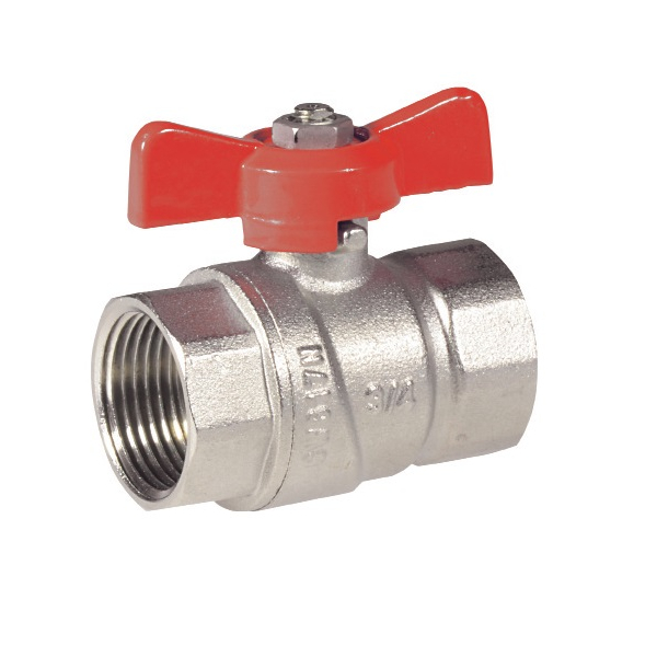 Robinet de trecere cu bila Cherbros, alama, filet interior-interior, 1/2", maner fluture