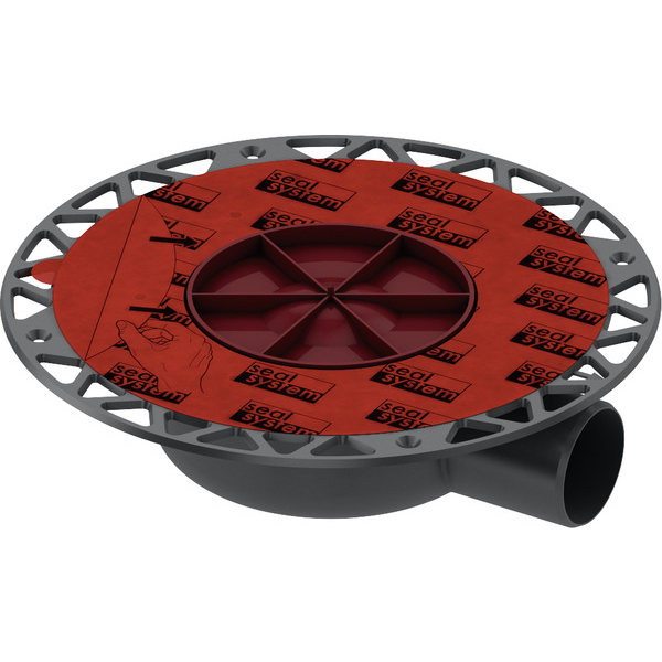 Corp sifon de pardoseala Tece drainpoint, iesire laterala Dn 50, pentru terasa, cu flansa universala Seal System, 3601401