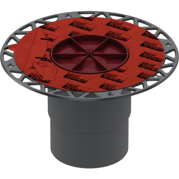 Corp sifon de pardoseala Tece drainpoint, iesire verticala Dn 100, cu flansa universala Seal System, 3607600