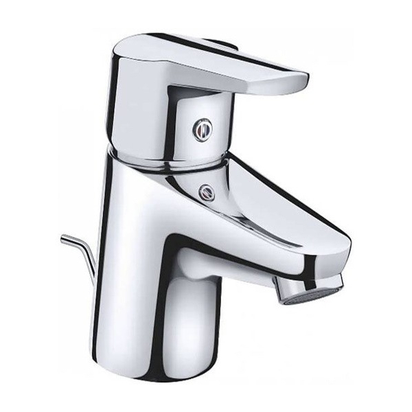 Baterie baie pentru lavoar Kludi D-Vise 371810590, cu ventil, monocomanda, finisaj cromat