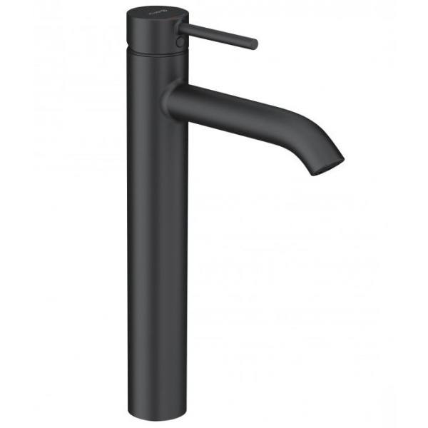 Baterie baie pentru lavoar, Kludi Bozz 382863976, inalta, montaj stativ, monocomanda, finisaj negru mat