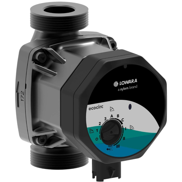 Pompa de circulatie Lowara Ecocirc M 25-60 130 mm 1 1/2", H max. 6 m, Q max. 3.2 mc/h, PN 10, 230 V