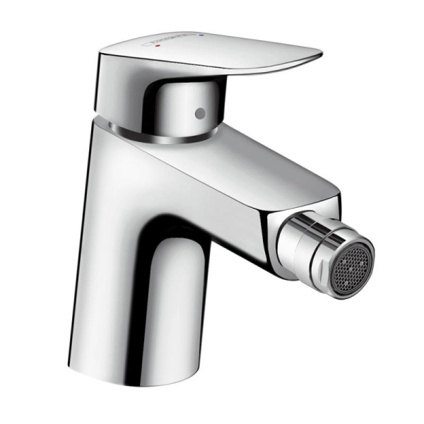 Baterie baie pentru bideu Hansgrohe Logis 70, monocomanda, finisaj cromat, cu ventil pop-up