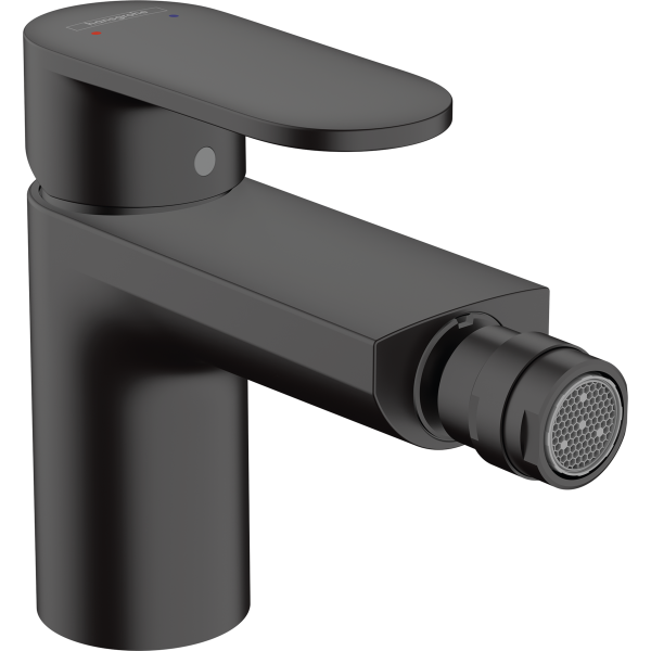 Baterie baie pentru bideu Hansgrohe Vernis Blend 71210670, monocomanda, finisaj negru mat, cu ventil pop-up