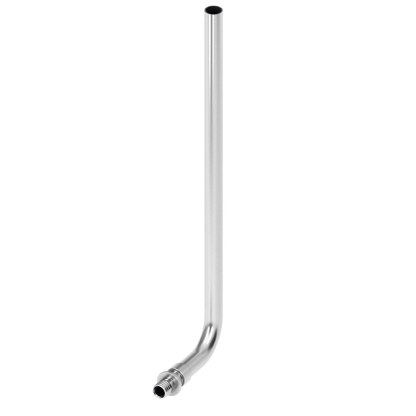 Tija cu cot pentru calorifere TECEflex, inox, L = 300 mm
