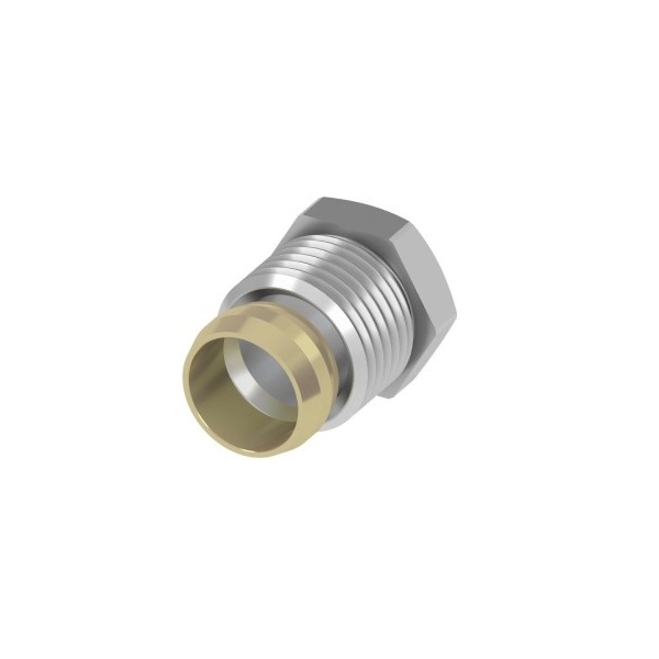 Conector pentru teava de cupru TECE, alama, filet exterior, 1/2" x 15 mm, 717501