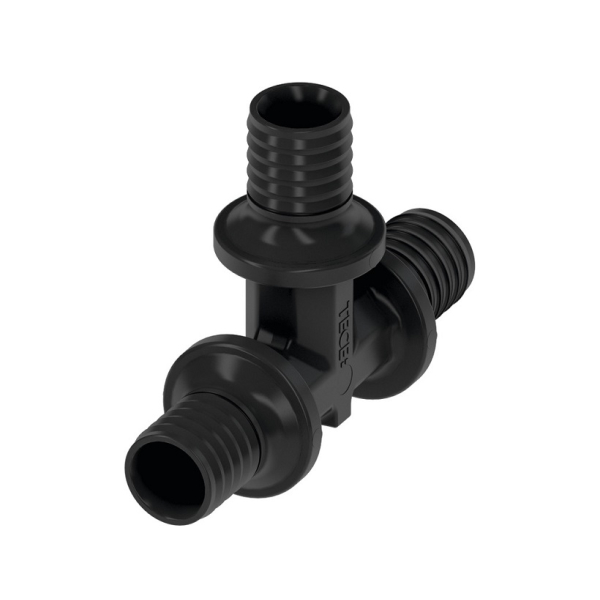 Teu cu manson alunecator TECEflex, PPSU, 25 x 25 x 25 mm
