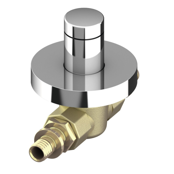 Robinet incorporabil cu manson TECEflex, tip sfera cu capac protectie, alama, D. 16 mm
