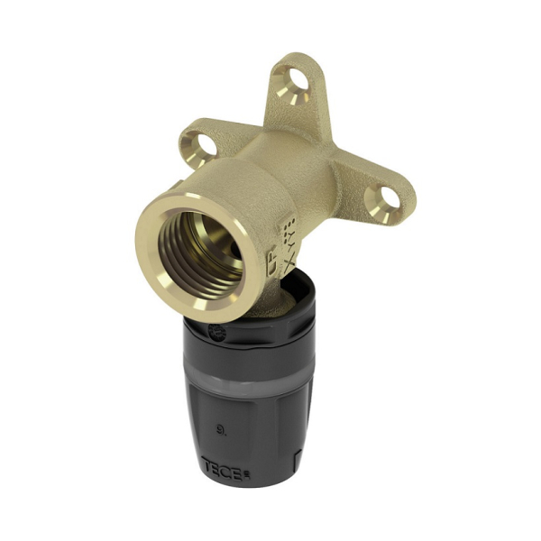 Cot cu suport alama / PPSU TECElogo Push, filet interior, D 16 mm x 1/2"
