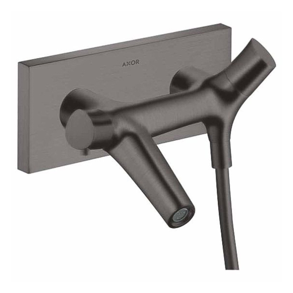 Baterie baie cu termostat, pentru cada/dus, Hansgrohe Axor Starck Organic, dubla comanda, montaj aplicat, finisaj negru