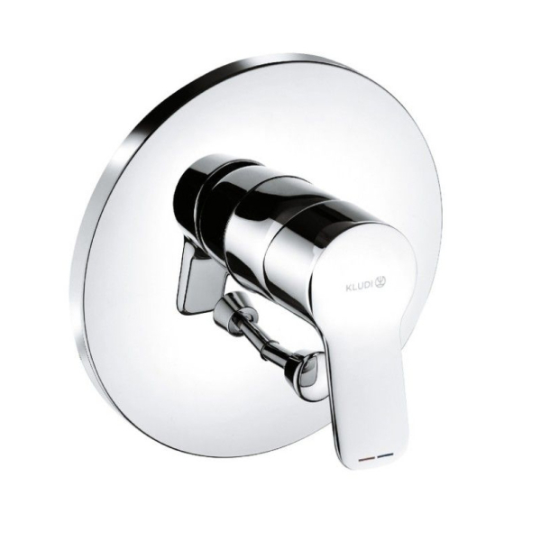 Baterie baie incastrata, pentru cada-dus, Kludi Pure & Easy, monocomanda, finisaj cromat