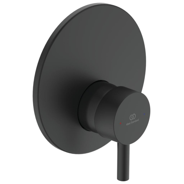 Baterie baie incastrata, pentru dus, Ideal Standard Ceraline, monocomanda, finisaj negru mat
