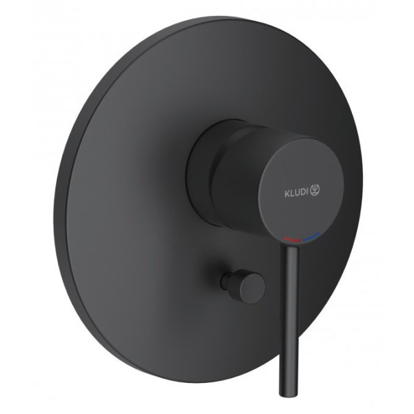 Baterie baie incastrata, pentru dus, Kludi Bozz, monocomanda, finisaj negru mat