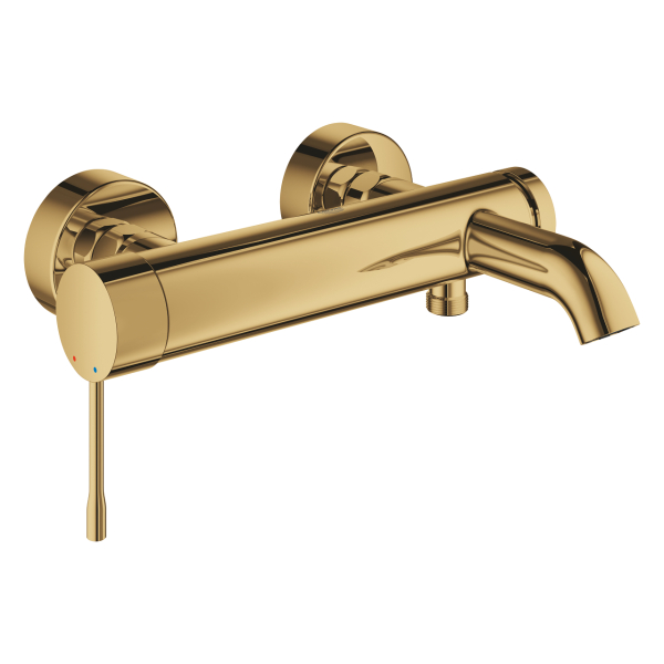 Baterie baie pentru cada / dus, Grohe Essence 33624GL1, montaj aplicat, monocomanda, finisaj auriu lucios
