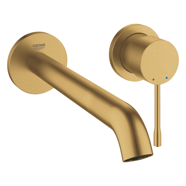 Baterie baie pentru lavoar, Grohe Essence 19967GN1, marimea L, montaj incastrat, monocomanda, finisaj auriu mat