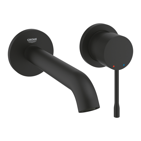 Baterie baie pentru lavoar, Grohe Essence 29192KF1, marimea M, montaj incastrat, monocomanda, finisaj negru mat