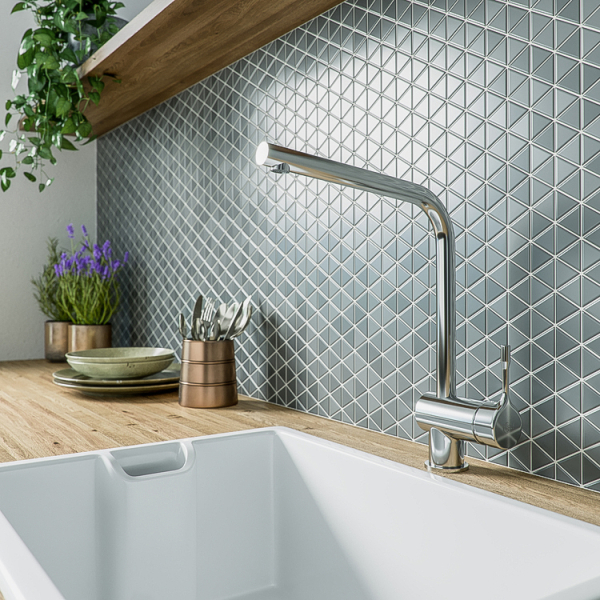 Baterie bucatarie, cu dus extractibil, Ideal Standard Ceralook BC176AA, stativa, monocomanda, alama, finisaj cromat