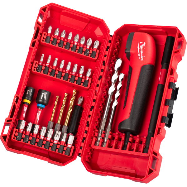 Biti pentru insurubare de impact, Milwaukee Shockwave Impact Duty 4932493653, cu atasament, 35 piese
