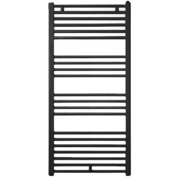 Calorifer baie Purmo Banga, portprosop, drept, negru, 500 x 1222 mm + accesorii montaj
