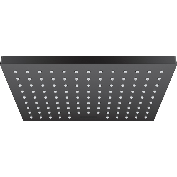 Cap dus fix Hansgrohe Vernis Shape 26281670, negru mat, 1 functie, sistem anticalcar