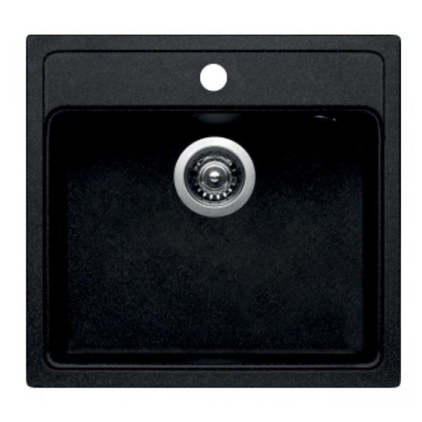 Chiuveta bucatarie Pyramis Camea, finisaj pyragranit carbon, 53 x 50  cm 