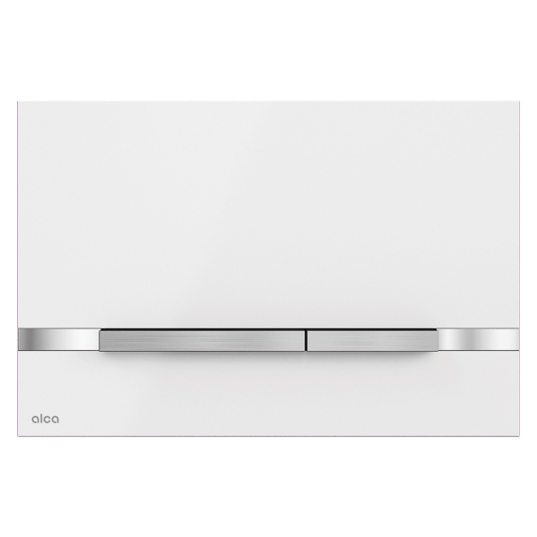 Clapeta actionare rezervor WC incastrat, Alcadrain STRIPE-GL1200, alb + cromat