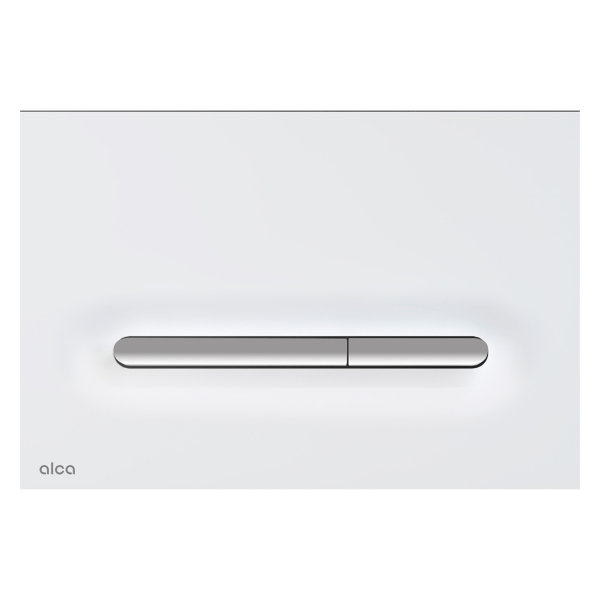 Clapeta actionare rezervor WC incastrat, Alcadrain Thin M1876-1, alb + cromat