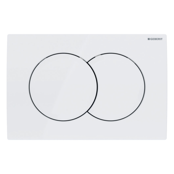 Clapeta actionare rezervor WC incastrat, Geberit Delta 115.107.11.1, alb