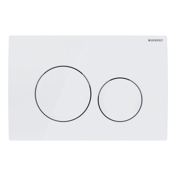 Clapeta actionare rezervor WC incastrat, Geberit Delta 20 115.127.11.1, alb