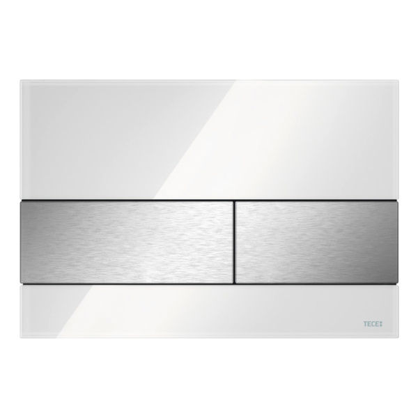 Clapeta actionare rezervor WC incastrat, TECE Square 9240801, alb + cromat