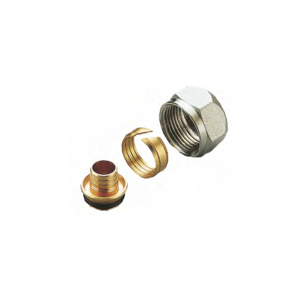 Conector alama, Tiemme 1440011, imbinare tevi PeX, 16 mm x 3/4"