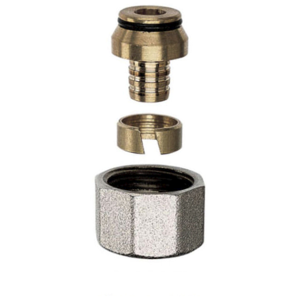 Conexiune Rbm Euroconus, pentru incalzire in pardoseala cu agent termic, alama, 16 x 2, 3/4"