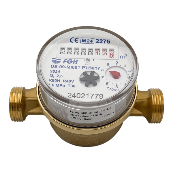 Contor apa rece, monojet, FGH ETK, R80, DN15 + racord