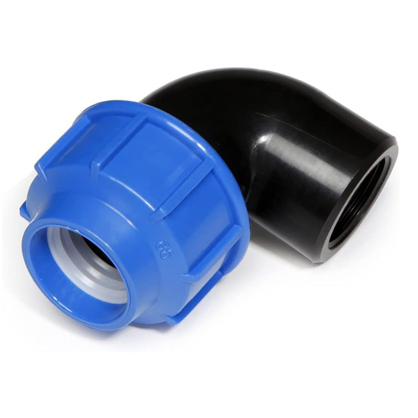 Cot compresiune PEHD, filet interior, D 50 mm x 1.1/2", 90 grade
