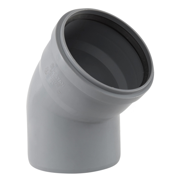 Cot PP HTPP, pentru scurgere, D 125 mm, 45 grade