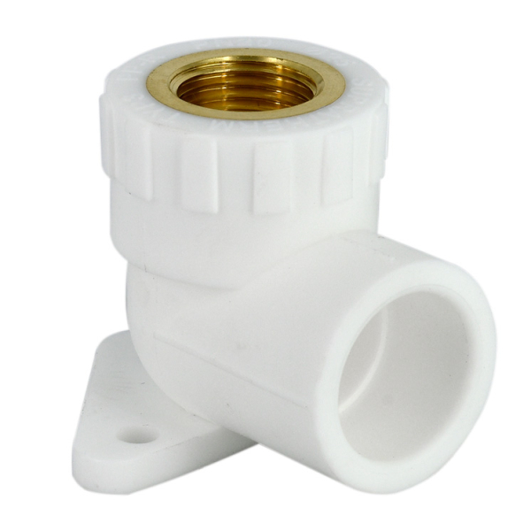 Cot PPR, cu flansa, alb, FI-FE, 20 mm x 1/2