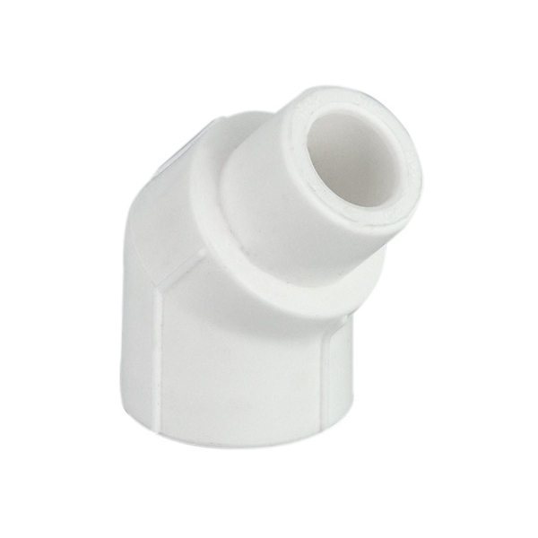 Cot PPR, redus, 25 x 25 mm, alb, 45 grade