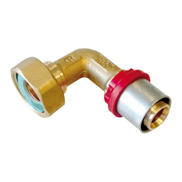 Cot presare cu racord olandez, FI, alama, D 20.2 mm x 3/4"