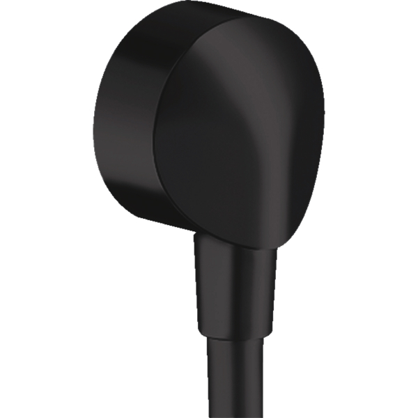 Cot racord pentru furtun dus, Hansgrohe FixFit E 27454670, ABS, negru mat
