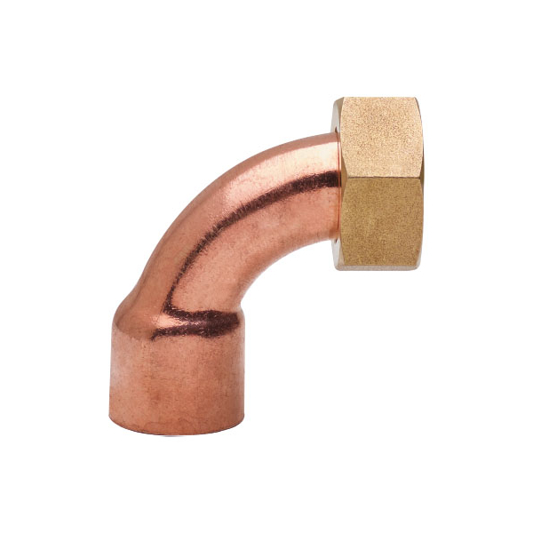 Semiolandez cu cot, cupru, interior-interior, 18 mm x 1/2"