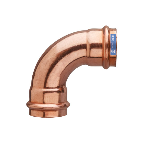 Cot interior-interior cupru prin sertizare, D 18 mm, 90 grade, 9002