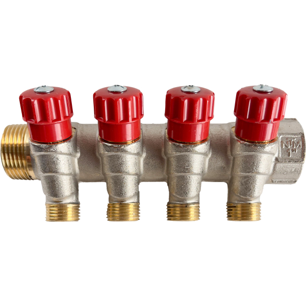 Distribuitor cu robinet, 4 x 1", NTM 21604R
