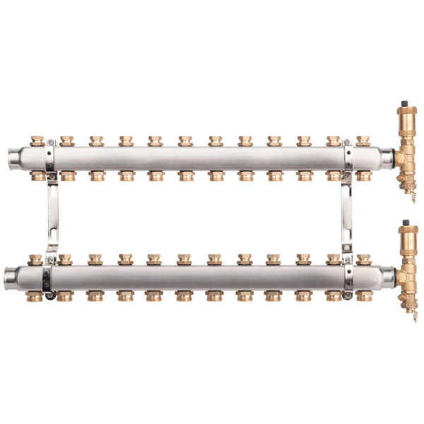 Distribuitor echipat inox 1", 12 cai x 3/4", Valvex Base
