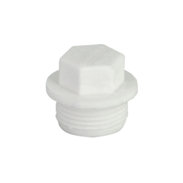 Dop PPR, filetat, D. 20 mm, alb