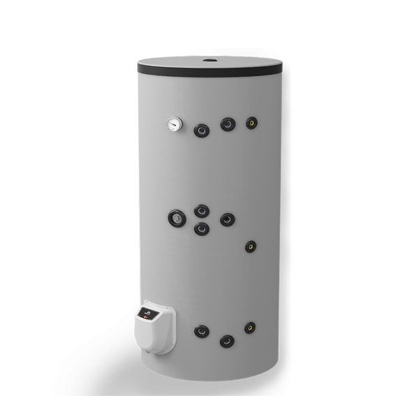 Boiler termoelectric Eldom, 300 L, cu doua serpentine si rezistenta electrica, pe pardoseala, 9000 W
