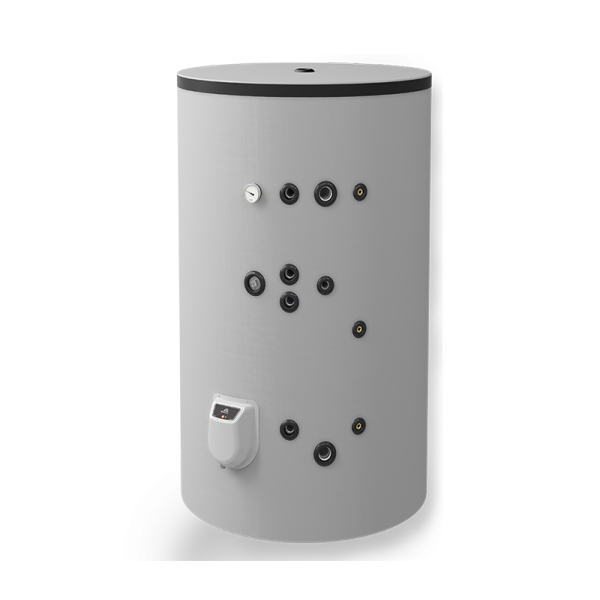 Boiler termoelectric Eldom, 750 L, cu doua serpentine si rezistenta electrica, pe pardoseala, 12000 W
